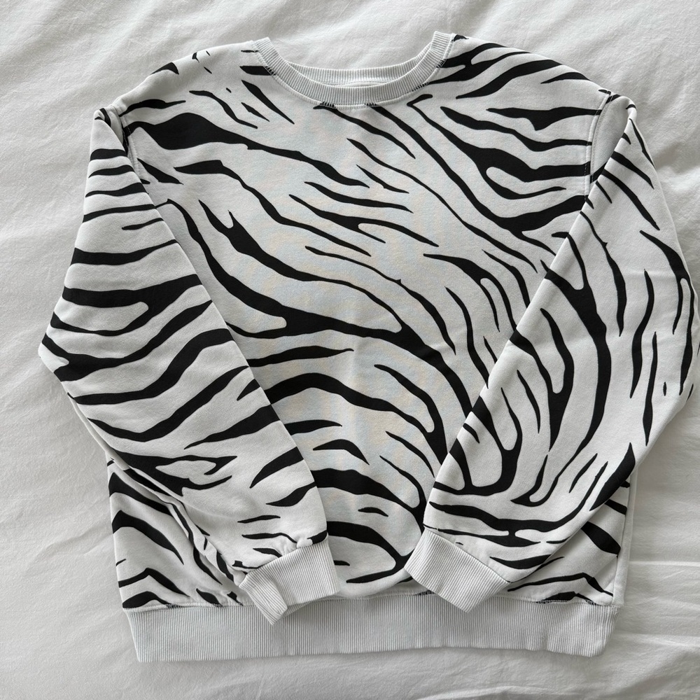 Zara Zebra Print Women's Sweatshirt